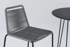 Caspian Outdoor Bar With Grey Barstools Set For 2 -Furniture Store 267842 black metal bistropub table detail 44