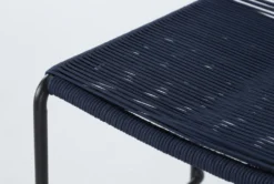 Caspian Outdoor Bar With Navy Barstools Set For 2 -Furniture Store 267844 black metal bistropub table detail 45