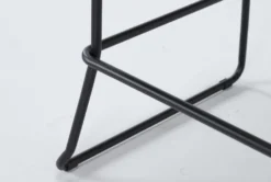 Caspian Outdoor Bar With Navy Barstools Set For 2 -Furniture Store 267844 black metal bistropub table detail 47