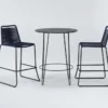 Caspian Outdoor Bar With Navy Barstools Set For 2 2 Caspian Outdoor Bar With Navy Barstools Set For 2 -Furniture Store 267844 black metal bistropub table signature 01