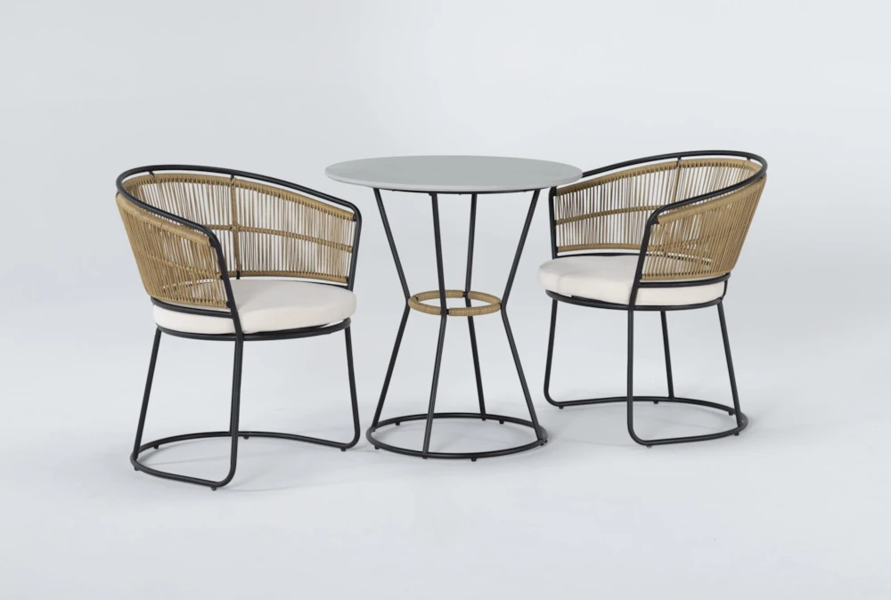 Boho 28" Outdoor Bistro Dining Set For 2 - Image 3