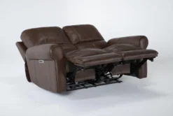 Thorsten Leather 65" Power Reclining Loveseat With Power Headrest & USB -Furniture Store 268112 recline 24