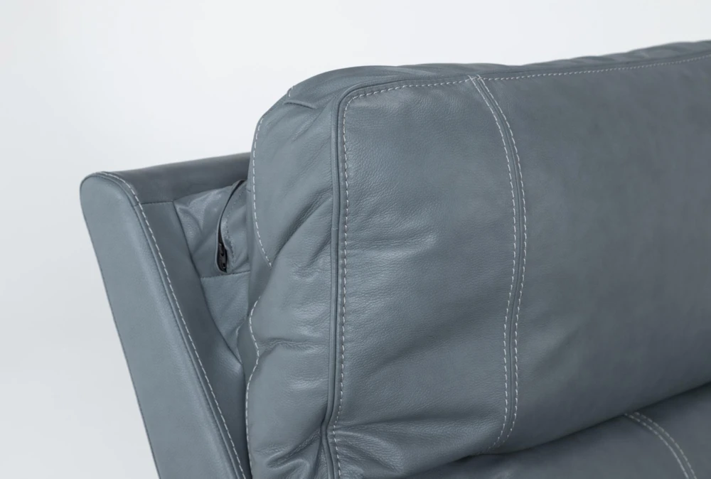 Watkins Blue Leather Power Cordless Recliner With Power Headrest & USB 10 Watkins Blue Leather Power Cordless Recliner With Power Headrest & USB - Image 8