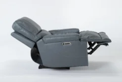 Watkins Blue Leather Power Cordless Recliner With Power Headrest & USB 15 Watkins Blue Leather Power Cordless Recliner With Power Headrest & USB -Furniture Store 268123 recline 24