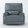 Watkins Blue Leather Power Cordless Recliner With Power Headrest & USB -Furniture Store 268123 signature 01