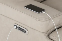 Watkins Linen Leather Power Cordless Recliner With Power Headrest & USB -Furniture Store 268125 hardware 51