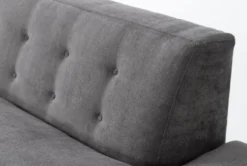 Serene Microfiber 73" Left Arm Facing Accent Chaise -Furniture Store 268161 grey fabric chaise detail 47