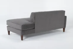 Serene Microfiber 73" Left Arm Facing Accent Chaise -Furniture Store 268161 grey fabric chaise side 20