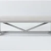 Ozzie 60" Upholstered Bench -Furniture Store 268242 grey fabric dining bench signature 01