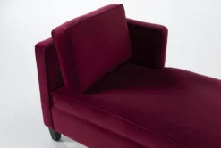 Circa Velvet 76" Settee -Furniture Store 268346 pink fabric settee detail 44
