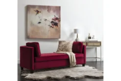 Circa Velvet 76" Settee -Furniture Store 268346 pink fabric settee room 70