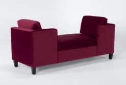 Circa Velvet 76" Settee -Furniture Store 268346 pink fabric settee side 19