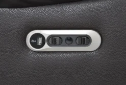 Eckhart Brown Leather Power Recliner With Power Headrest & USB -Furniture Store 268355 hardware 51