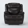 Eckhart Brown Leather Power Recliner With Power Headrest & USB -Furniture Store 268355 signature 01