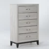 Finley White Chest Of Drawers -Furniture Store 268624 white wood chest front 02