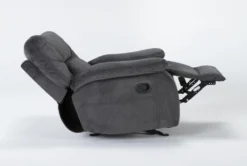 Chadrick Grey Manual Glider Recliner -Furniture Store 268642 grey polyester recliner recline 23