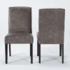 Garten Taupe Dining Side Chair With Espresso Finish Set Of 2 -Furniture Store 268862 brown fabric dining chair signature 01
