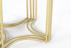 Vanna Accent Table -Furniture Store 269144 gold metal accent table detail 45