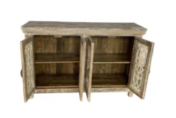 White Wash 4 Door Cabinet -Furniture Store 269399 white wood cabinet storage 12