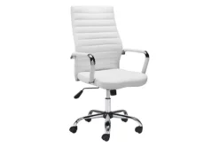 Primero Desk Chair White -Furniture Store 269472 white metal office chair v2 side 02