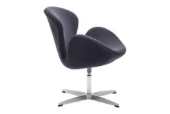 Grey Tulip Swivel Chair -Furniture Store 269485 grey polyester accent chair detail 48