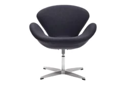 Grey Tulip Swivel Chair -Furniture Store 269485 grey polyester accent chair detail 49