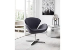 Grey Tulip Swivel Chair -Furniture Store 269485 grey polyester accent chair room 85