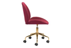 Red Velvet And Gold Desk Chair -Furniture Store 269502 red metal office chair detail 44