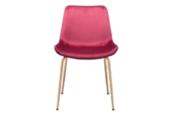 Red Velvet Bucket Seat Dining Chair Set Of 2 -Furniture Store 269507 red metal dining chair detail 46