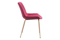 Red Velvet Bucket Seat Dining Chair Set Of 2 -Furniture Store 269507 red metal dining chair side 15