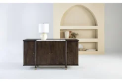 Brighton 68" Sideboard By Nate Berkus + Jeremiah Brent -Furniture Store 269680 brown wood buffet room 51