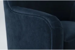 Katrina Velvet Blue Swivel Glider Chair -Furniture Store 269751 blue fabric swivel glider detail 45