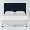 Blakely Queen Upholstered Headboard With Metal Bed Frame -Furniture Store 269760 blue fabric bed signature 01