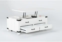 Wade Lift-Top Storage Coffee Table With Wheels -Furniture Store 269907 white wood coffee table side 21