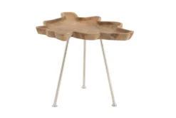 Teak Root And Metal Tray Accent Table -Furniture Store 269928 brown wood accent table material 76