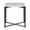 Saxon End Table -Furniture Store 270224 white marble end table signature 02