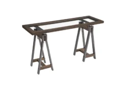 Medici 54" Console Table -Furniture Store 270230 brown wood sofa table signature 02