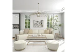 16" Silver Bead And Wood Accent Table -Furniture Store 270295 silver metal accent table room 86