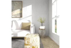 16" Silver Bead And Wood Accent Table -Furniture Store 270295 silver metal accent table room 87