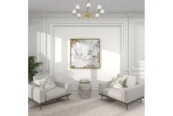 16" Silver Bead And Wood Accent Table -Furniture Store 270295 silver metal accent table room 94