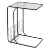 Metal And Glass C Table With Magazine Rack -Furniture Store 270335 brown wood accent table signature 01