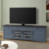 Americana Denim Modern 92" Tv Stand -Furniture Store 270557 blue wood media console signature 01 1