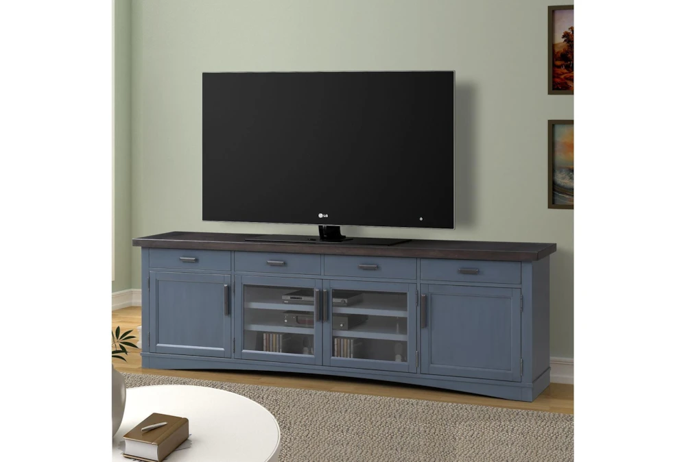 Americana Denim Modern 92" Tv Stand 3 Americana Denim Modern 92" Tv Stand