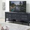 Hamilton 76" Tv Stand -Furniture Store 270587 brown wood media console signature 01