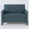Mikayla Teal 48" Twin Sofa Sleeper -Furniture Store 270874 blue fabric sleeper signature 01