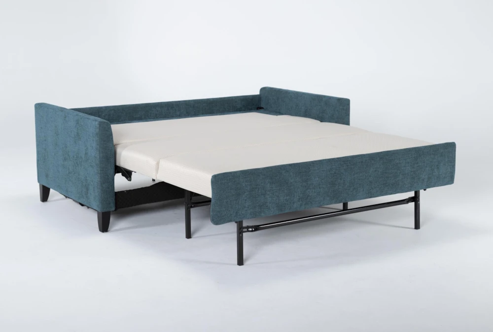 Mikayla Teal 76" Queen Plus Sleeper With Reversible Chaise 4 Mikayla Teal 76" Queen Plus Sleeper With Reversible Chaise - Image 2