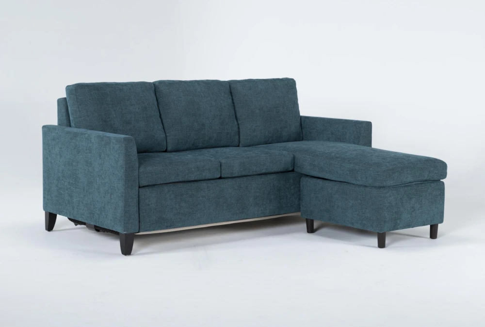 Mikayla Teal 76" Queen Plus Sleeper With Reversible Chaise 3 Mikayla Teal 76" Queen Plus Sleeper With Reversible Chaise