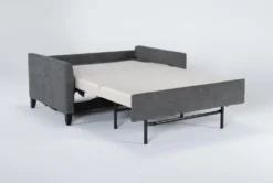 Mikayla Graphite 63" Full Sofa Sleeper -Furniture Store 270878 grey fabric sleeper side 19
