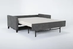 Mikayla Graphite 70" Queen Sofa Sleeper -Furniture Store 270881 grey fabric sleeper side 19