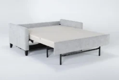 Mikayla Smoke 70" Queen Sofa Sleeper 11 Mikayla Smoke 70" Queen Sofa Sleeper -Furniture Store 270882 grey fabric sleeper side 19